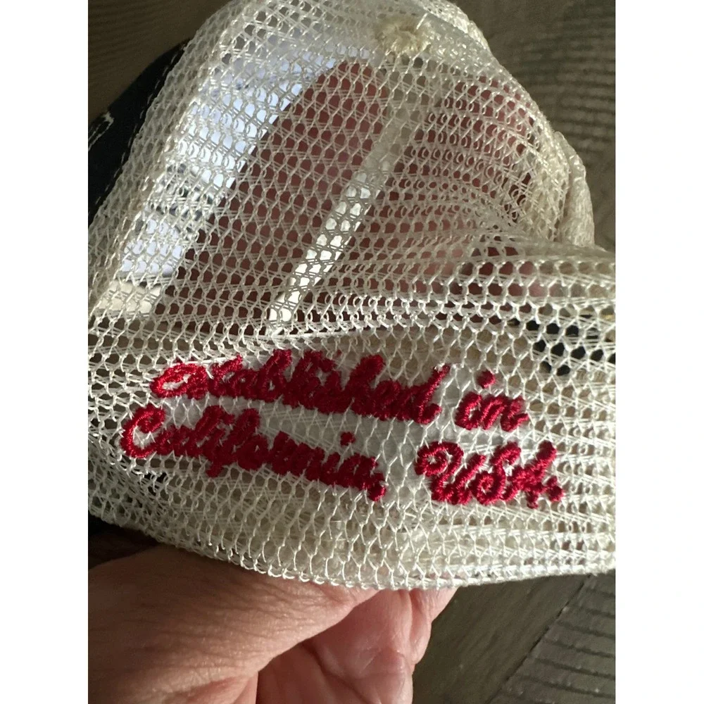 True Religion World Tour Buddha Trucker Hat Mesh Snapback Black Off-White Y2K
